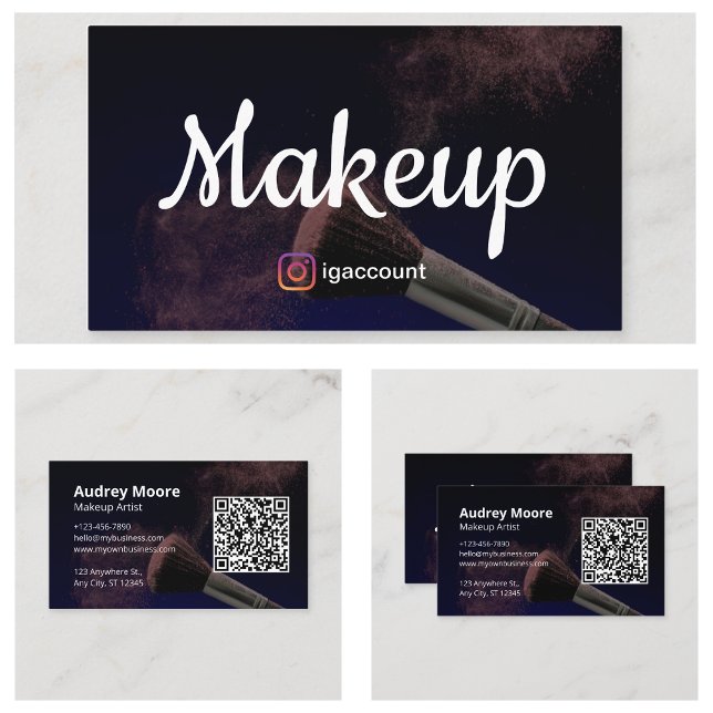 Tarjeta De Visita Artista de maquillaje Girly (Girly Makeup Artist Business Card
)