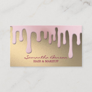 Tarjeta De Visita artista de maquillaje glam elegante 
