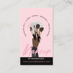 Tarjeta De Visita Artista de maquillaje Glam MUA Salón de Belleza A