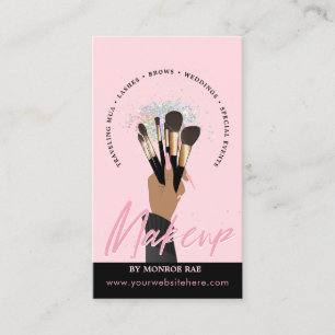 Tarjeta De Visita Artista de maquillaje Glam MUA Salón de Belleza Be