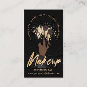 Tarjeta De Visita Artista de maquillaje Glam MUA Salón de Belleza L