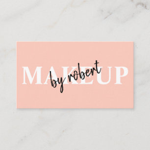 Tarjeta De Visita Artista de maquillaje guiado guión de firma en ne