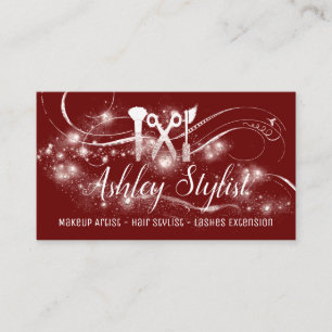 Tarjeta De Visita Artista de maquillaje Hair Eyelash tira Rubor Borg