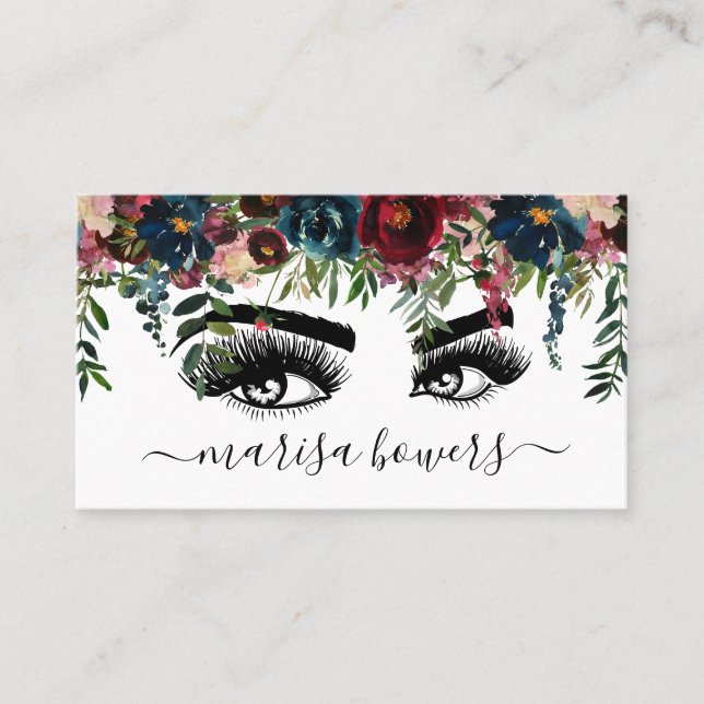 Tarjeta De Visita Artista de maquillaje Hermosa Belleza De Ojos Borg (Anverso)