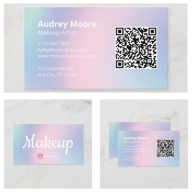 Tarjeta De Visita Artista de maquillaje independiente (Makeup Artist Freelance Business Card
)