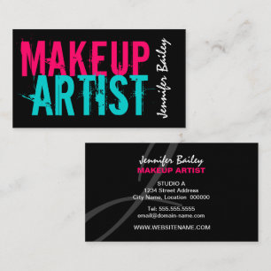 Tarjeta De Visita Artista de maquillaje intrépido