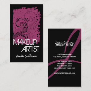 Tarjeta De Visita Artista de maquillaje intrépido del Grunge