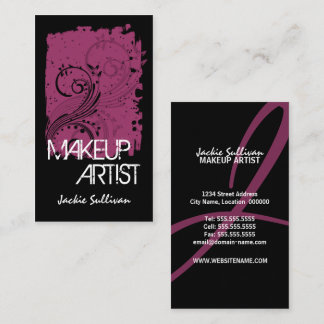 Tarjeta De Visita Artista de maquillaje intrépido del Grunge