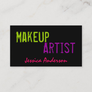 Tarjeta De Visita Artista de maquillaje intrépido y colorido
