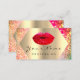 Tarjeta De Visita Artista de maquillaje Kiss LIPS rojo LUX Holograph (Anverso / Reverso)