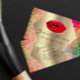 Tarjeta De Visita Artista de maquillaje Kiss LIPS rojo LUX Holograph (Subido por el creador)
