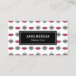 Tarjeta De Visita Artista de maquillaje Kitschy Eyes & Lips