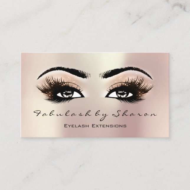 Tarjeta De Visita Artista de maquillaje Láceos de ojos Extensión Ros (Anverso)