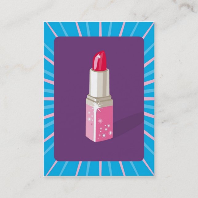 Tarjeta De Visita Artista de maquillaje/lápiz labial (Anverso)