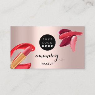 Tarjeta De Visita Artista de maquillaje Lápiz rojo Personalizado Fot