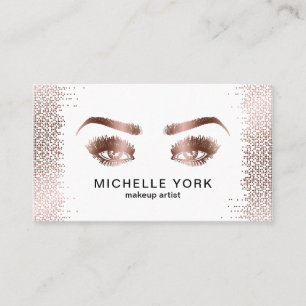 Tarjeta De Visita Artista de maquillaje Larga azotes a Rosa Ojos Ojo
