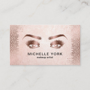 Tarjeta De Visita Artista de maquillaje Larga azotes a Rosa Ojos Ojo