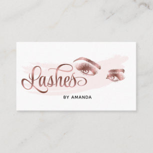 Tarjeta De Visita Artista de maquillaje Lash Eyebrow Eyes Lashes Ros