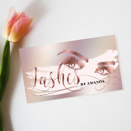 Tarjeta De Visita Artista de maquillaje Lash Eyebrow Eyes Lashes Ros