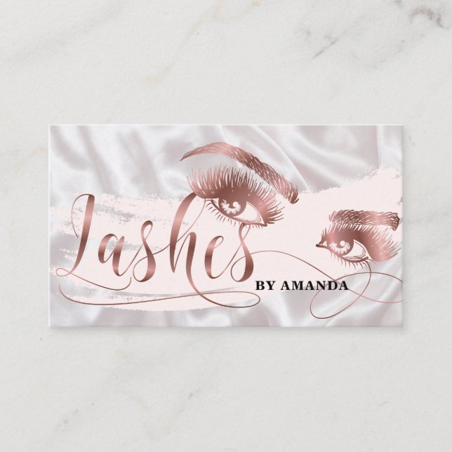 Tarjeta De Visita Artista de maquillaje Lash Eyebrow Eyes Lashes Ros