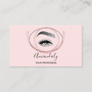 Tarjeta De Visita Artista de maquillaje Lash Friseur Logo QR CÓDIGO