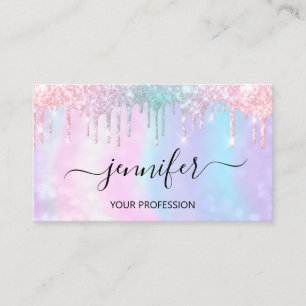 Tarjeta De Visita Artista de maquillaje Lash Hair Holograph Drits VI