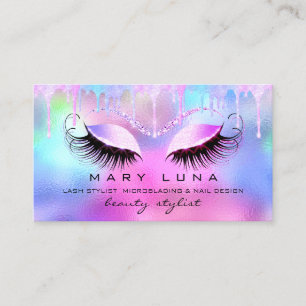 Tarjeta De Visita Artista de maquillaje Lash Holograma de cejas unic