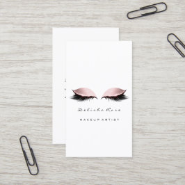 Tarjeta De Visita Artista de maquillaje Lash Purpurina Pastel Ojo Ro