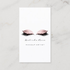 Tarjeta De Visita Artista de maquillaje Lash Purpurina Pastel Ojo Ro