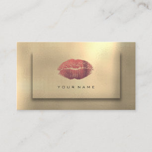 Tarjeta De Visita Artista de maquillaje levanta Sepia Gold Burgundy