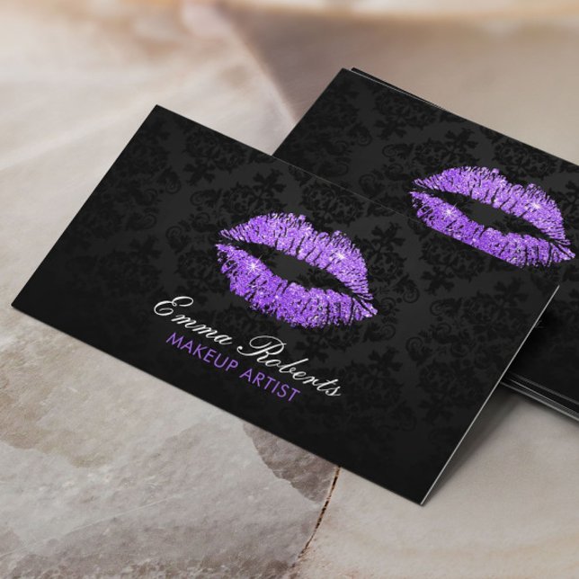 Tarjeta De Visita Artista de maquillaje Levantamientos Purpurina púr (Subido por el creador)