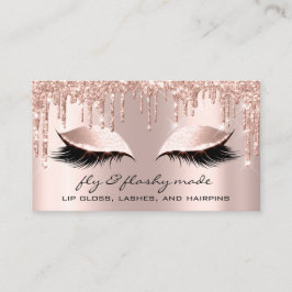 Tarjeta De Visita Artista de maquillaje llamativo Eyelash Purpurina