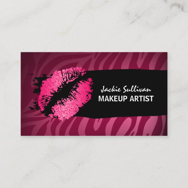 Tarjeta De Visita Artista de maquillaje M.U.A. (Anverso)
