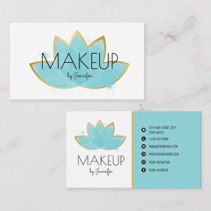 Tarjeta De Visita Artista de Maquillaje Minimalista Flor de Loto en