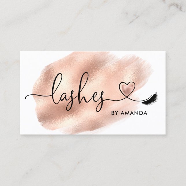 Tarjeta De Visita Artista de maquillaje mira a Purpurina rosa de Rub (Anverso)