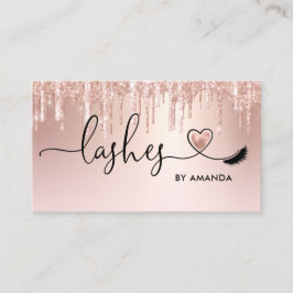 Tarjeta De Visita Artista de maquillaje mira a Purpurina rosa de Rub