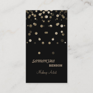 Tarjeta De Visita Artista de maquillaje Moda Purpurina brillante Spa