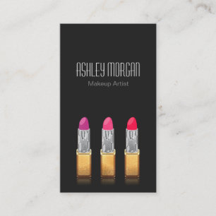 Tarjeta De Visita Artista de maquillaje moderno de moda de estilo de