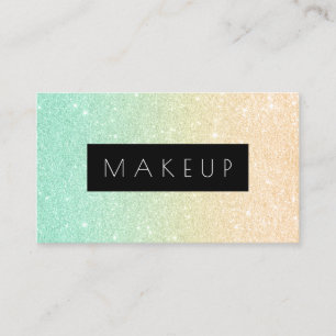 Tarjeta De Visita Artista de maquillaje moderno elegante del