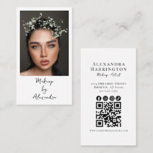 Artista de Maquillaje Moderno Foto Elegante Letra