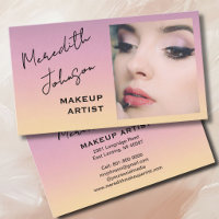Artista de Maquillaje Moderno Rosa Negro Script Fo