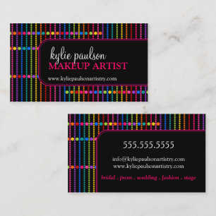Tarjeta De Visita Artista de maquillaje moderno y colorido