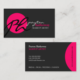 Tarjeta De Visita Artista de maquillaje moderno y elegante