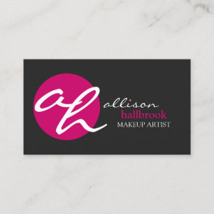 Tarjeta De Visita Artista de maquillaje moderno y elegante