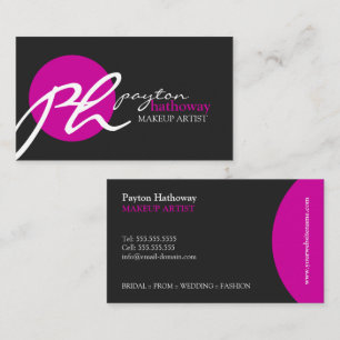 Tarjeta De Visita Artista de maquillaje moderno y elegante