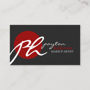 Tarjeta De Visita Artista de maquillaje moderno y elegante