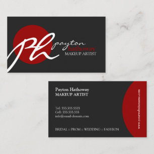 Tarjeta De Visita Artista de maquillaje moderno y elegante
