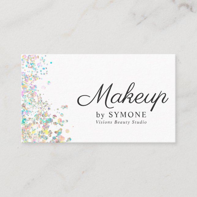 Tarjeta De Visita Artista de maquillaje, MUA, Salón de belleza Holog (Anverso)