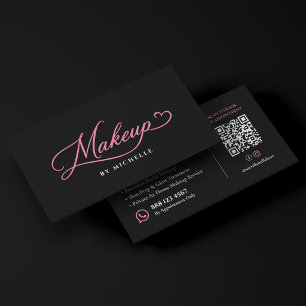 Tarjeta De Visita Artista de Maquillaje Nupcial Elegante Escritura R