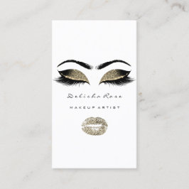 Tarjeta De Visita Artista de maquillaje Ojos azota Labios Purpurinas